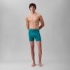 imageCalvin Klein Mens Cotton Classics 3Pack Boxer BriefShoreline  Snow Heather  Lively Teal