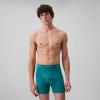imageCalvin Klein Mens Cotton Classics 3Pack Boxer BriefShoreline  Snow Heather  Lively Teal