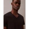 imageCalvin Klein Mens Cotton Classics 3Pack Undershirts3 Black Vneck