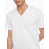 imageCalvin Klein Mens Cotton Classics 3Pack Undershirts3 Classic White Vneck