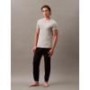 imageCalvin Klein Mens Cotton Classics 3Pack UndershirtsBlack  Grey Heather  White Vneck