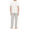 imageCalvin Klein Mens Cotton Classics 5Pack Undershirts3 White  2 Grey Heather Crewneck