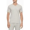 imageCalvin Klein Mens Cotton Classics 5Pack Undershirts3 White  2 Grey Heather Vneck