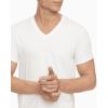 imageCalvin Klein Mens Cotton Classics 5Pack Undershirts5 Classic White Vneck