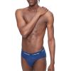 imageCalvin Klein Mens Cotton Stretch 3Pack BriefAspen BerrySangria LakeCrest Blue