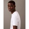 imageCalvin Klein Mens Cotton Stretch 3Pack UndershirtsBlack  Grey Heather  White Crewneck