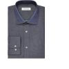 imageCalvin Klein Mens Dress Shirt Regular Fit Non Iron HerringboneSmokey Blue