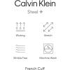 imageCalvin Klein Mens Dress Shirt Slim Fit Non Iron Herringbone Spread CollarBlue Bird