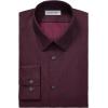 imageCalvin Klein Mens Dress Shirt Slim Fit Non Iron Herringbone Spread CollarBordeaux
