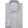 imageCalvin Klein Mens Dress Shirt Slim Fit Non Iron Herringbone Spread CollarGrey