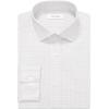 imageCalvin Klein Mens Dress Shirt Slim Fit Non Iron Herringbone Spread CollarMulti Beige