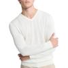 imageCalvin Klein Mens Extra Fine Merino Wool Blend VNeck SweaterAntique White