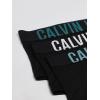 imageCalvin Klein Mens Intense Power 3Pack Low Rise TrunkBlack Bodies W Aqua Bar  White  Brisk Blue Logos