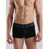 imageCalvin Klein Mens Intense Power 3Pack Low Rise TrunkBlack Bodies W Aqua Bar  White  Brisk Blue Logos
