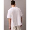 imageCalvin Klein Mens Relaxed Fit Monogram Logo Crewneck TShirtBrilliant White