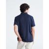 imageCalvin Klein Mens Smooth Cotton Monogram Logo Polo ShirtDark Sapphire
