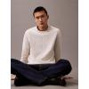 imageCalvin Klein Mens Smooth Cotton Monogram Logo SweaterChalk