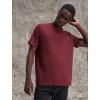 imageCalvin Klein Mens Smooth Cotton Solid Crewneck TShirtTawny Port