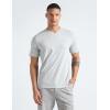 imageCalvin Klein Mens Smooth Cotton Solid VNeck TShirtHeroic Grey Heather