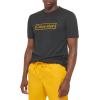 imageCalvin Klein Mens Standard Light Weight Quick Dry Short Sleeve 40 UPF Protection Active TopBlack Logo