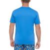 imageCalvin Klein Mens Standard Light Weight Quick Dry Short Sleeve 40 UPF Protection Active TopBlue Logo