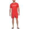 imageCalvin Klein Mens Standard Light Weight Quick Dry Short Sleeve 40 UPF Protection Active TopRed Logo