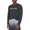 imageCalvin Klein Mens Standard UPF 40 Long Sleeve Quick Dry Swim ShirtBlack Logo