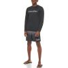 imageCalvin Klein Mens Standard UPF 40 Long Sleeve Quick Dry Swim ShirtBlack Logo
