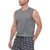 imageCalvin Klein Mens Standard UPF 40 Sleeveless Quick Dry Swim ShirtGrey Heather