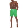 imageCalvin Klein Mens Standard Uv Protected Quick Dry Drawstring Patterned Swim TrunkGreen Logo