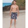 imageCalvin Klein Mens Standard Uv Protected Quick Dry Drawstring Patterned Swim TrunkGrey Aloha