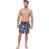 imageCalvin Klein Mens Standard Uv Protected Quick Dry Drawstring Patterned Swim TrunkGrey Aloha