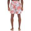 imageCalvin Klein Mens Standard Uv Protected Quick Dry Drawstring Patterned Swim TrunkHot Coral Palm