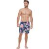 imageCalvin Klein Mens Standard Uv Protected Quick Dry Drawstring Patterned Swim TrunkNavyPink Aloha