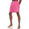imageCalvin Klein Mens Standard Uv Protected Quick Dry Drawstring Patterned Swim TrunkPink Logo