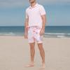 imageCalvin Klein Mens Standard Uv Protected Quick Dry Drawstring Patterned Swim TrunkPink Watercolor