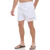 imageCalvin Klein Mens Standard Uv Protected Quick Dry Drawstring Patterned Swim TrunkWhite Pride