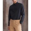 imageCalvin Klein Mens Stretch Cotton Monogram Logo Button Down ShirtBlack Beauty