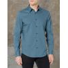 imageCalvin Klein Mens Stretch Cotton Monogram Logo Button Down ShirtBlue Lake