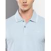 imageCalvin Klein Mens Stretch Pique Solid Tipped PoloCelestial Blue