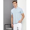 imageCalvin Klein Mens Stretch Pique Solid Tipped PoloCelestial Blue