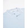 imageCalvin Klein Mens Stretch Pique Solid Tipped PoloCelestial Blue