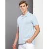 imageCalvin Klein Mens Stretch Pique Solid Tipped PoloCelestial Blue