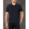 imageCalvin Klein Mens Stretch Pique Solid Tipped PoloClassic Black
