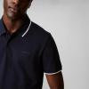 imageCalvin Klein Mens Stretch Pique Solid Tipped PoloDark Sapphire