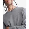 imageCalvin Klein Mens Supima Cotton Solid Monogram Logo SweaterMedium Grey Heather