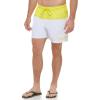 imageCalvin Klein Mens UV Protected Two Tone Logo Swim TrunkCitrinaWhite