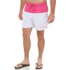imageCalvin Klein Mens UV Protected Two Tone Logo Swim TrunkPinkWhite