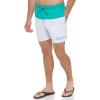imageCalvin Klein Mens UV Protected Two Tone Logo Swim TrunkTurquoiseWhite