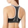 imageCalvin Klein Performance Womens Medium Impact Reversible Sports Bra Standard and Plus SizingBlackWhite